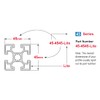 8020, 45-4545-Lite, 45 Series 45mm x 45mm 45x45 T-Slotted Aluminum