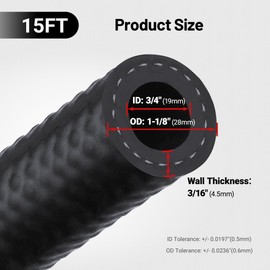 EVIL ENERGY EVIL ENERGY 3/4 Fuel Hose Line Push Lock SAE 30R7 NBR 15FT 200PSI