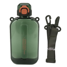 Pomya Flat Water Bottle, Flat Drinking Bottle for Outdoor Activities (Green)