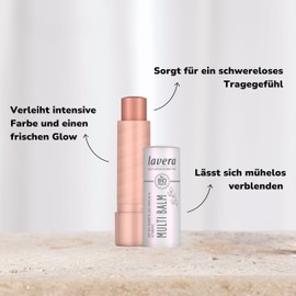 lavera Multi Balm Blister - Sundown Gold 03 - frischer Glow - müheloses Verblenden - für Augen, Lippen & Wangen - vegan - Naturkosmetik