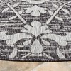 SAFAVIEH Courtyard Collection 8' x 10' Black/Light Grey CY8064 Indoor-Outdoor