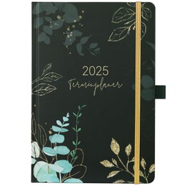 Calendar 2025 - A5 Diary 2025 from January to December 2025, Weekly Planner 2025 with Inner Pocket, Elastic Closure, Calendar 2025, Book Calendar, 21.3 x 14.7 cm