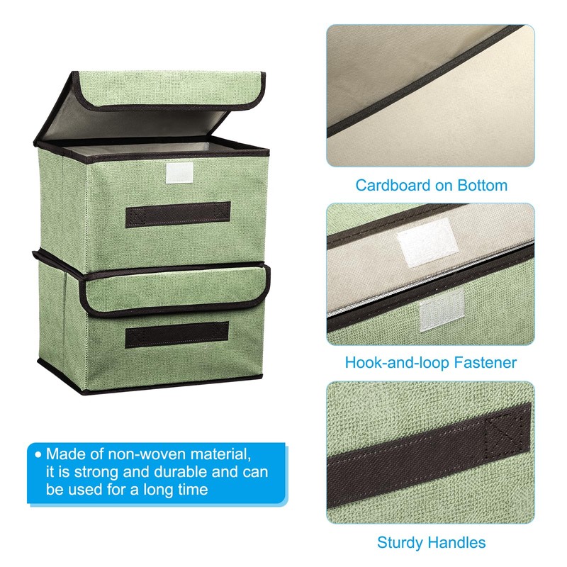 PATIKIL Fabric Collapsible Storage Bin 10.2 x 7.5 x 6.3