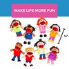 Fun Express Hand Puppets for Kids - 8 Multicultural Plush