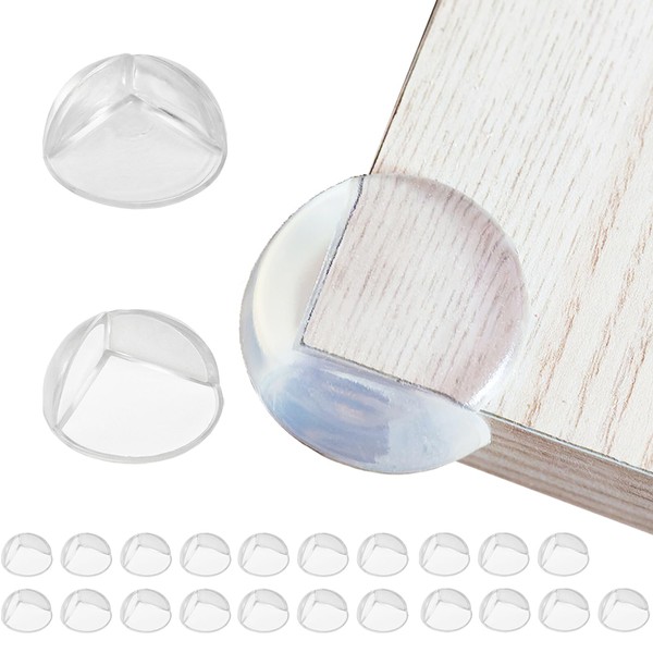 Eckenschutz Kantenschutz Baby, 24 Stücke Silikon Selbstklebende Eckenschützer Transparenter Eckenschtzkanten