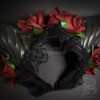 Horns Cosplay Headband Black Red FS3074R