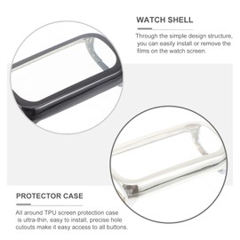 CAXUSD Luxe Watch Full Coverage TPU Case 2pcs Watch TPU Protector Scratch-Resistant Screen Shell