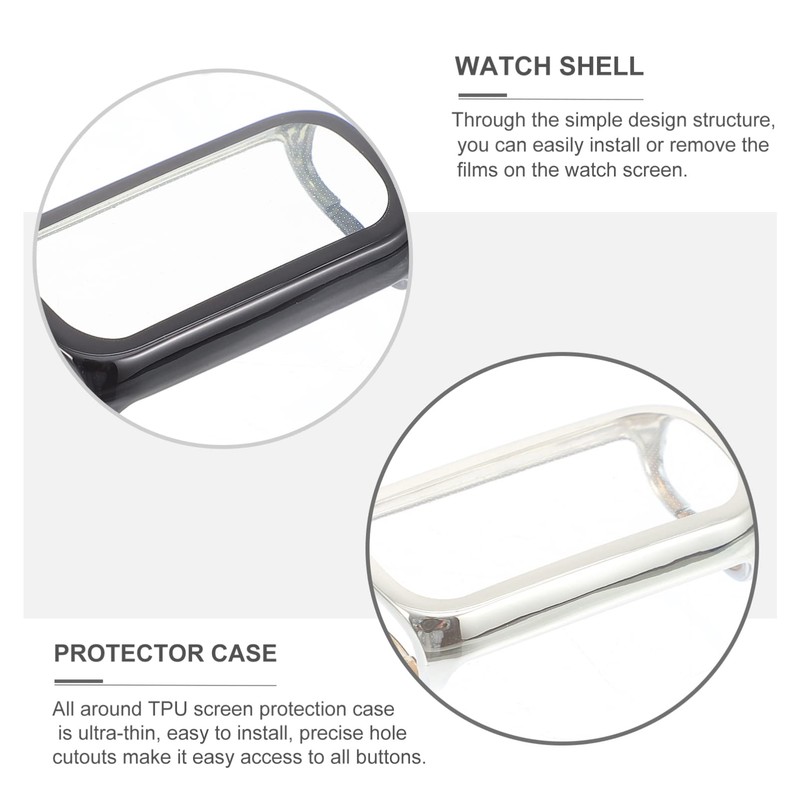 CAXUSD Luxe Watch Full Coverage TPU Case 2pcs Watch TPU