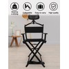Lorvain Folable Makeup Artist Stool, Portable Tall Folding Director's Chair,