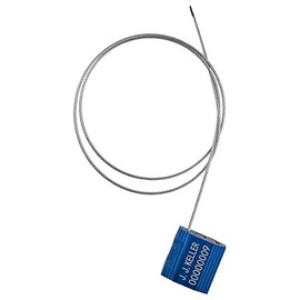 Steel Security 1.5MM Cable Seals Pull Tight with Aluminum Lock Body, 24" Cable, Blue, 10 PCS, J. J. Keller & Associates, Inc.