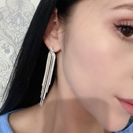 Gold Dangle Earrings for Women Dangling Leaf Bridal Earrings for Wedding Rhinestone Earrings Prom Evening Wear Sparkly Dangle Earrings for Party Stocking Stuffers for Women Christmas Gifts 2024