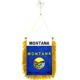 AZ FLAG - Montana Pennant - 15 x 10 cm - State of Montana Mini Flag 10 x 15 cm - Car Pennant Special Car