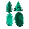 4pcs Premium Natural Malachite Gemstones Wholesale AAA Grade Cabochons, Energy