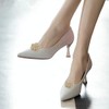 Ivory Pearl Gold Tone Rhinestone Crystal Wedding Bridal Shoe Clips