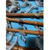 1 ONE Navajo talking stick 14" w/dangle beads & Stone