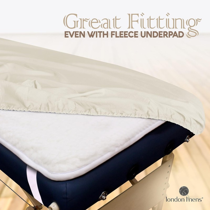 LONDON LINENS Pack of 2 Soft Microfiber Massage Table Sheets