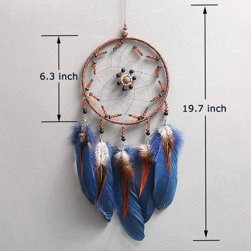 MOONFLY Dream Catcher Handmade Traditional Feather Dreamcatcher Hanging Home Wall