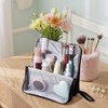 Standing Makeup Bag, Large Capacity Cosmetic Bag with Compartments Portable