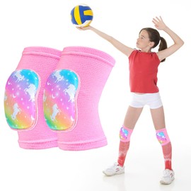 AuSletie Kids Knee Pad Volleyball Knee Pads, Soft Breathable Knee Pads for Girls Kids Knees Protective, Knee Pads for Volleyball Yoga Basketball Football Dance Yoga Wrestling Running Cycling