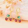 Grmdit Cherry Earrings for Women Sterling Silver Heart Gold Cherry