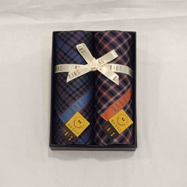 Daks 대구백화점 닥스남녀2매 선염 손수건세트(선염165번) Daegu Department Store Daks Men’s and Women’s 2-Piece Yarn-Dyed Handkerchief Set (Yarn-Dyed No. 165)