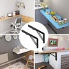 Escuadra Metálica Plegable de Pared, Ménsulas Reforzadas, Soporte Abatible Plegable