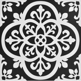 FloorPops Black Gothic Peel & Stick Floor Tiles, FP2475