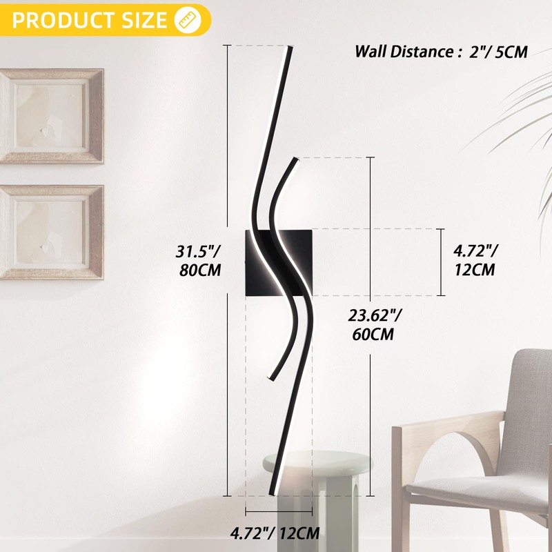 Sovinzert Modern LED Vanity Lights 31.5Inches Modern Bathroom Vanity Light