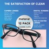 Metene 12 Pack Microfiber Cleaning Cloth (6 "x7"), Individually Wrapped
