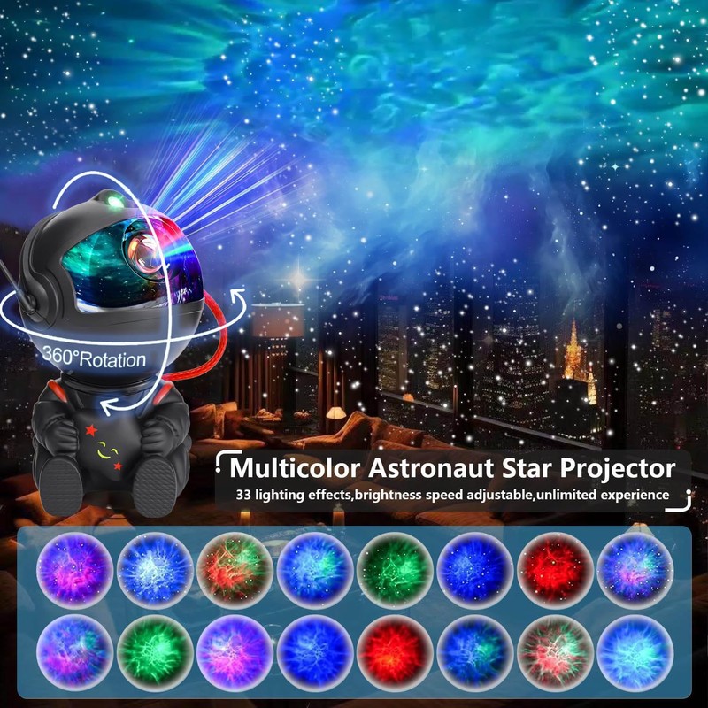 VEANANO Astronaut Galaxy Projector, Star Projector Night Light, Spaceman Light