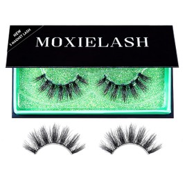 MoxieLash Magnetic Eyelashes - Money Lash | Reusable Magnetic Lashes, No Glue or Alcohol, Full Glam Volume - Unique Clusters of Long & Dense Lashes, Professional Faux False Eyelashes, Mink - 1 Pair