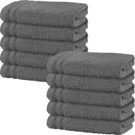 Erwin Müller Heidelberg Hand Towel 50 x 80 cm Pack of 10 Anthracite