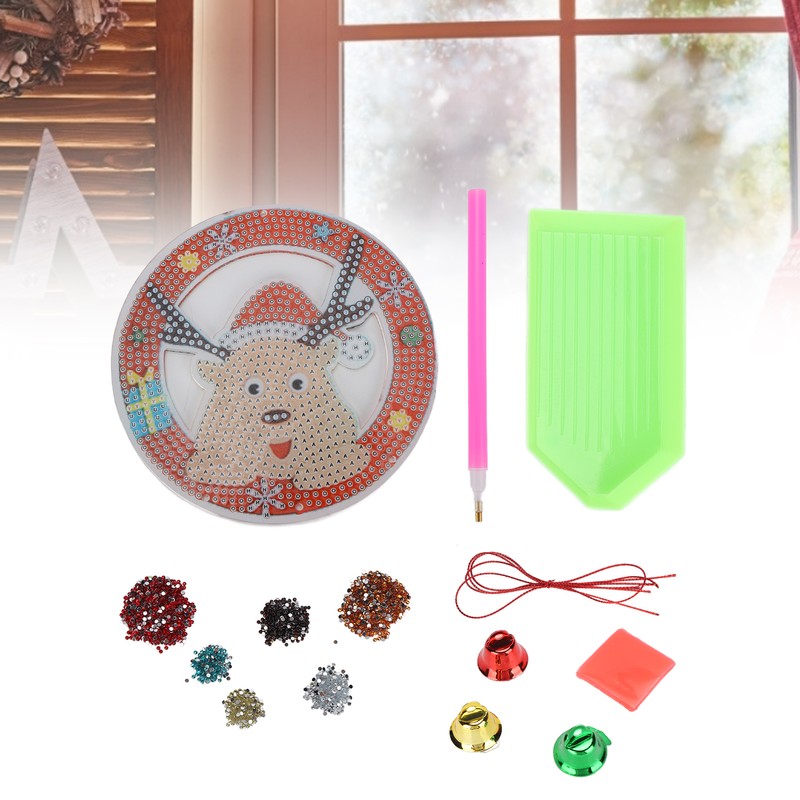 Rhinestone Painting Christmas Cute Elk Pendant DIY Relaxing Ornaments for