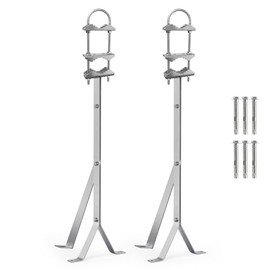 24 Inch Antenna Wall Mount Stainless Steel Stand Off Wall Mast Mount Clamps Windproof Antenna Mounting Bracket (24 inch(Pole to Pole))