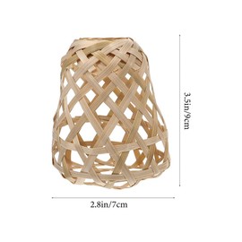 COHEALI Pack of 4 Lampshades Made of Bamboo, Mini Bells, Ceiling Lampshade, Braided Mini Lampshade, Chandelier Shades Made of Wicker, Lampshades, Bamboo Weave, Rattan, Bamboo Product