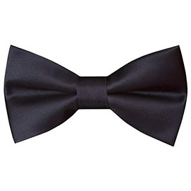 Small Collection London Boys Kids Plain Basic Back Navy Dickie Bow Tie