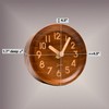 Driini Wooden Analog Desktop Clock – 4.3 in. Decorative Pinewood,