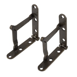 Antique Brass Plated Drop Front Desk Hinge | Pack of 2 | 180 Degree Opening | Slant Top Desk Lid Hinges | UA-250-HAB