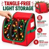 Christmas Lights Storage Bag with U-Shaped Zipper, Oxford Fabric Holiday