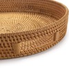 Coffee Table Tray Round Rattan Ottoman Tray Woven Serving Trays