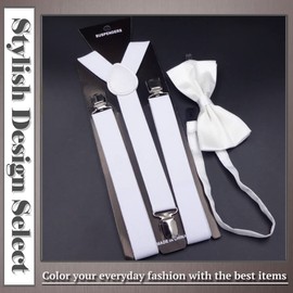 ONE LIMITATION BP037 Suspenders Bow Tie, Casual, Business, Men's, Women's,