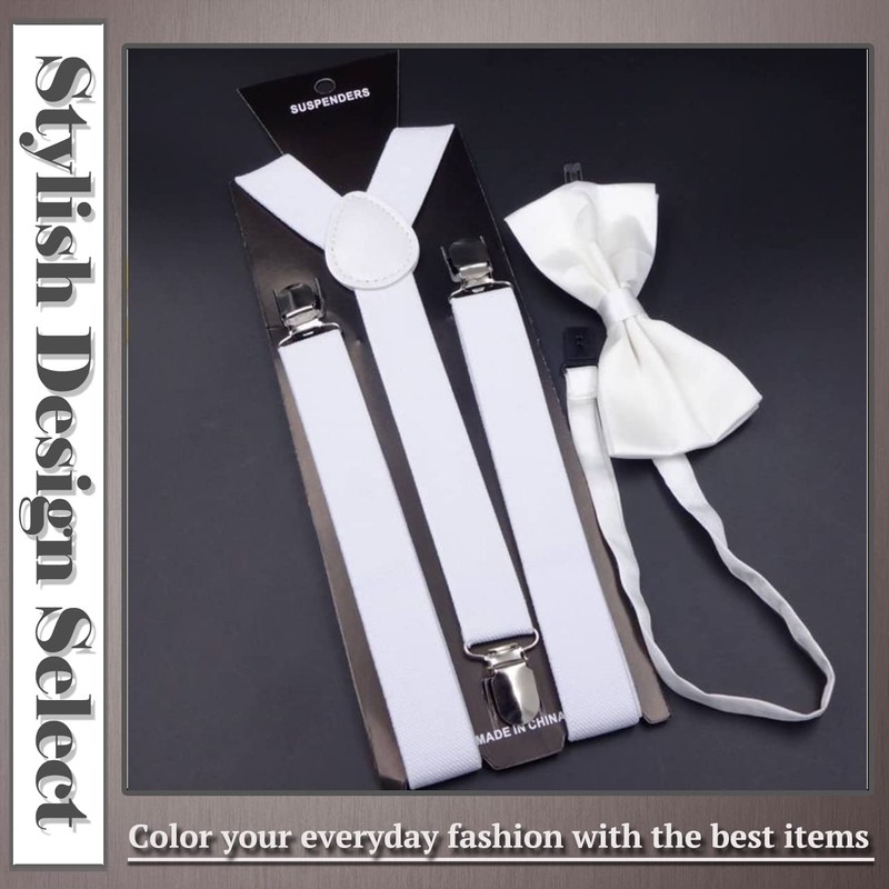 ONE LIMITATION BP037 Suspenders Bow Tie, Casual, Business, Men's, Women's,