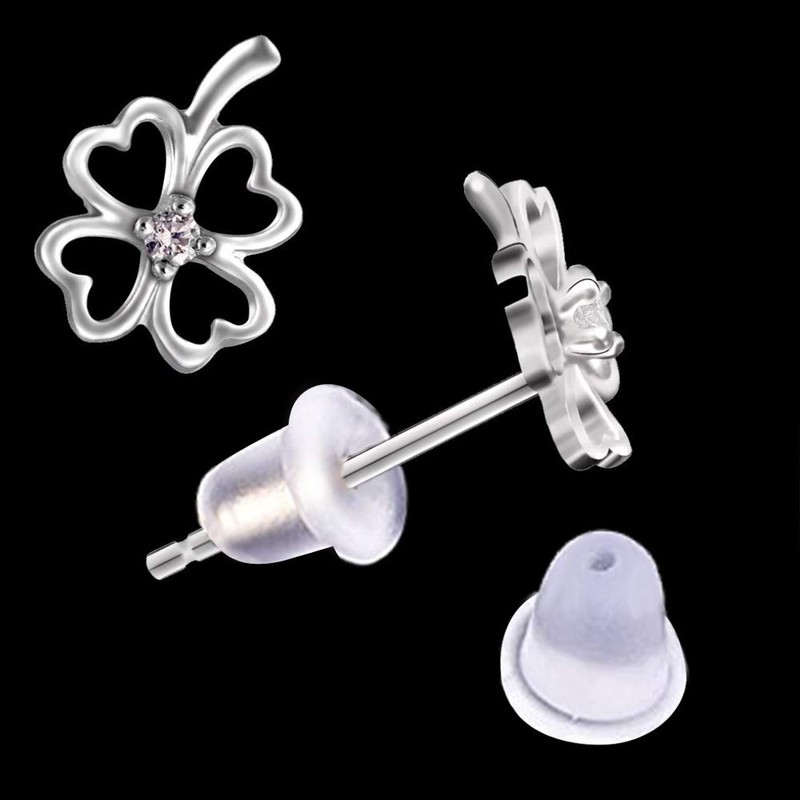 Clear Earring Back 5 mm Silicone Clear Earring Clutch Safety