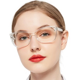 OCCI CHIARI Bifocal Reading Glasses Womens Blue light Blocking Readers 1.0 1.5 2.0 2.5 3.0 3.5(3.5 Transparent