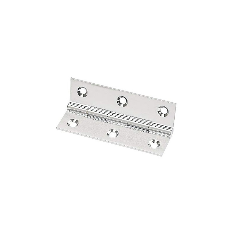 Merriway BH04288 (2 Pcs) 38mm (1.1/2 inch) Butt Hinge, Chrome