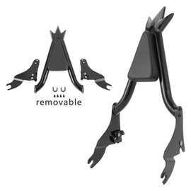 Kiawnia Rear Passenger Backrest Sissy Bar, Trident Detachable Backrest Sissy Bar ​Compatible with Harley Davidson Touring Street Glide Road Glide Road King Electra Glide CVO Ultra 2009-2024