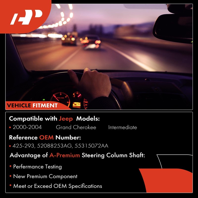 A-Premium Intermediate Steering Shaft Steering Column Shaft Compatible with Jeep