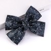 AHONEY Hair Bow, Blue Rhinestone Hair Clip for Women -
