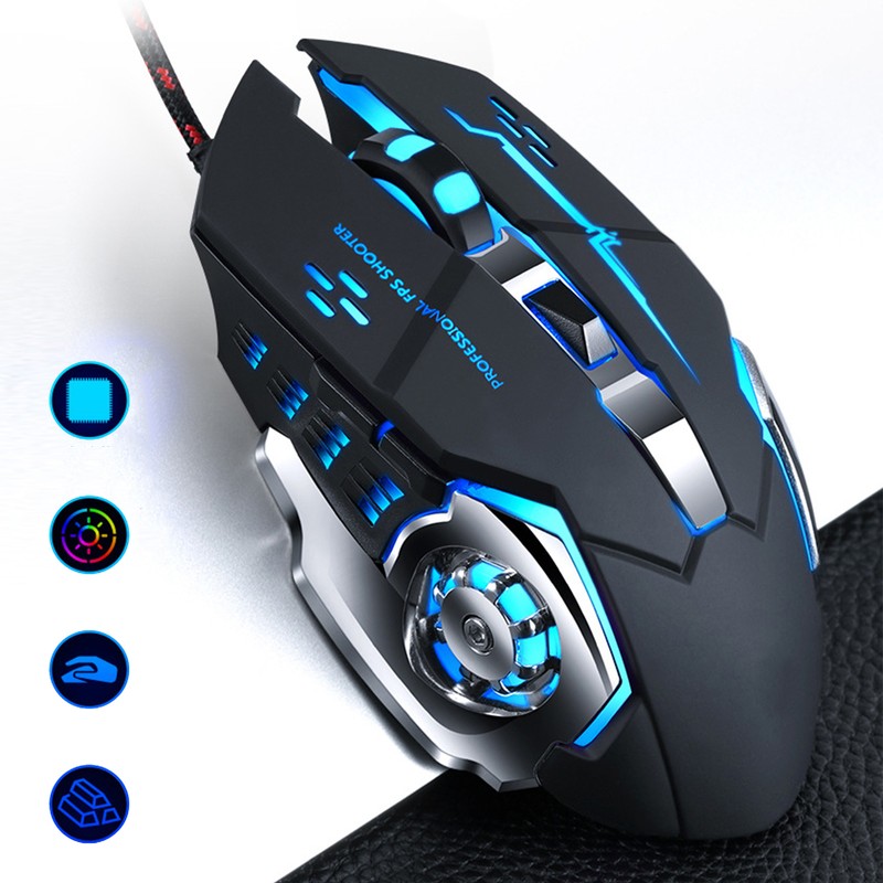 Gaming Mouse Wired LED Luminous 3200 DPI Home Office Universal