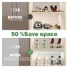 PureSprout Shoe Slot Organizer,Adjustable Shoe Stacker for a Pair of